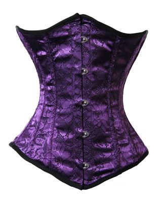 Корсет Пурпур с застежкой спереди Purpl Brocade Steel Boned  