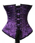 Корсет Пурпур с застежкой спереди Purpl Brocade Steel Boned  